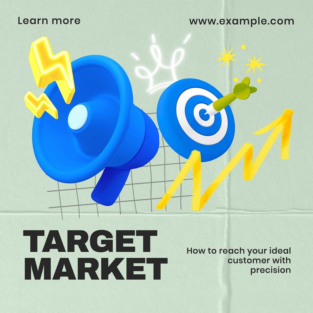 Target market Instagram post template, editable design