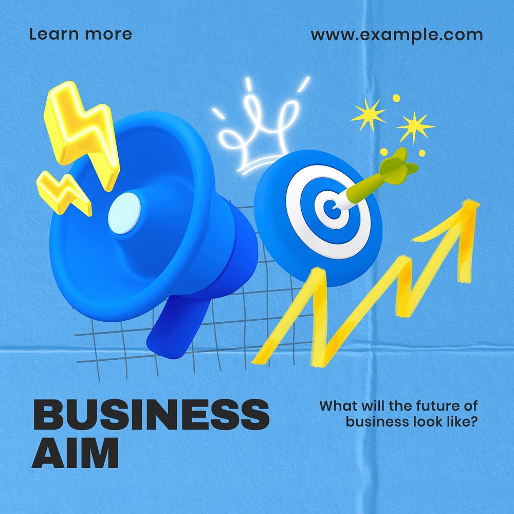 Business aim Instagram post template, editable design