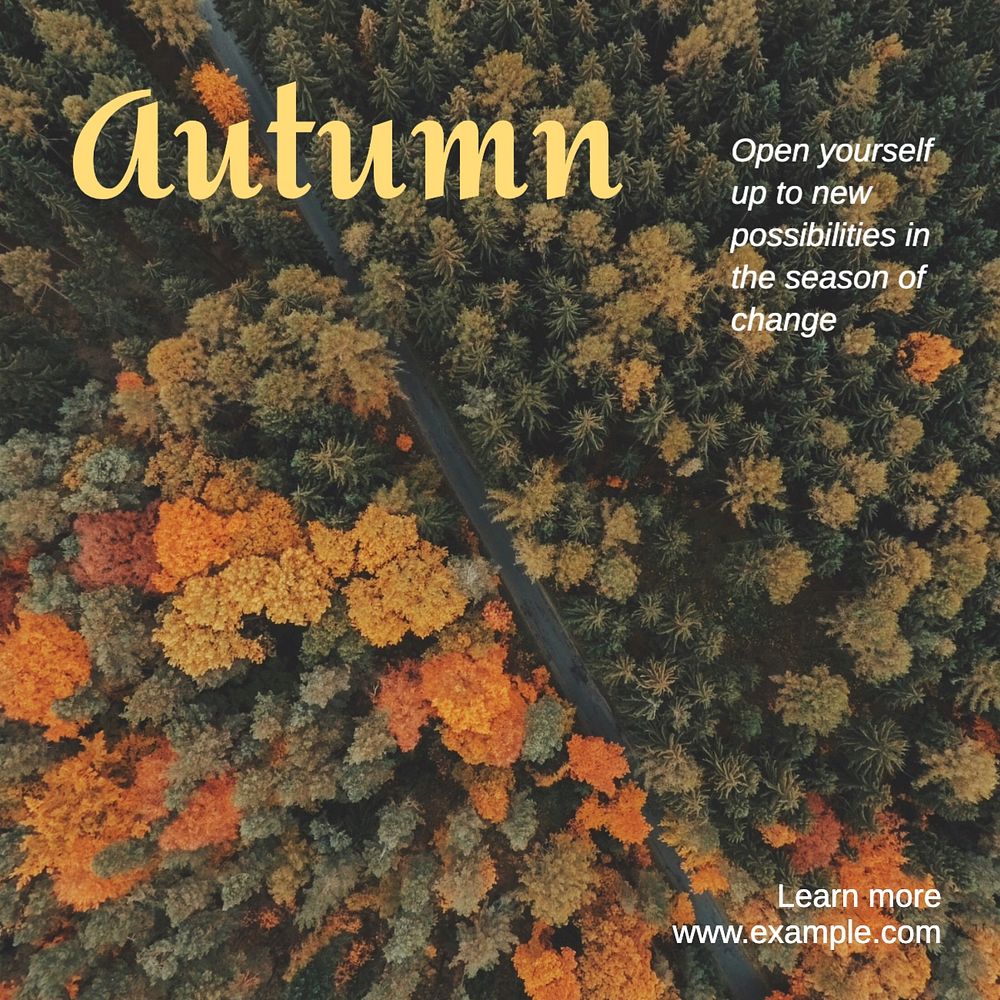 Autumn Instagram post template