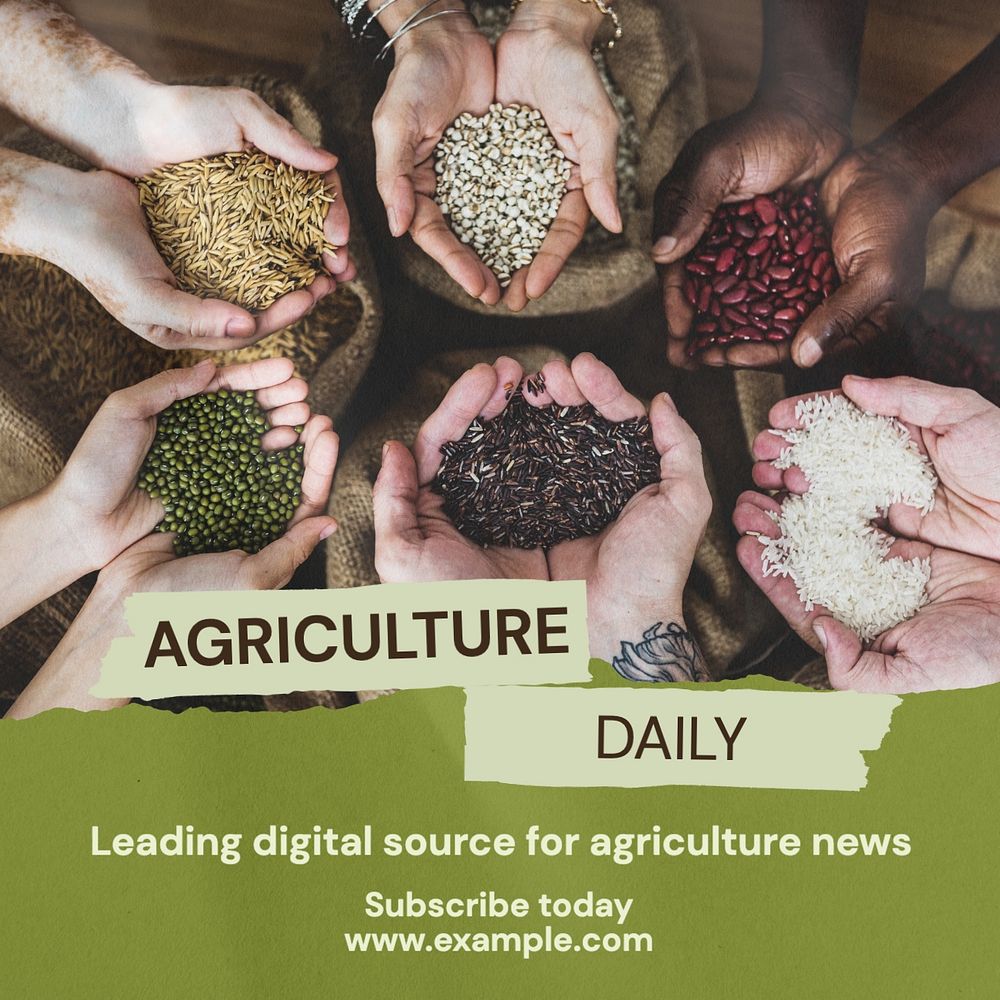 Agriculture daily Instagram post template