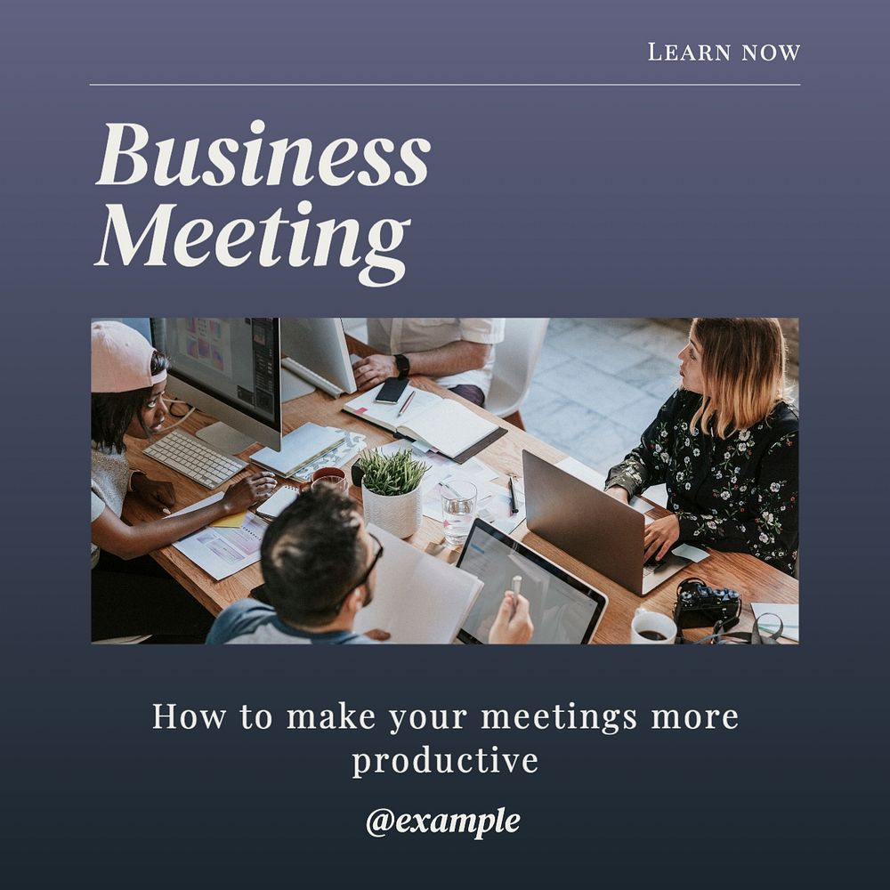 Business meeting Instagram post template