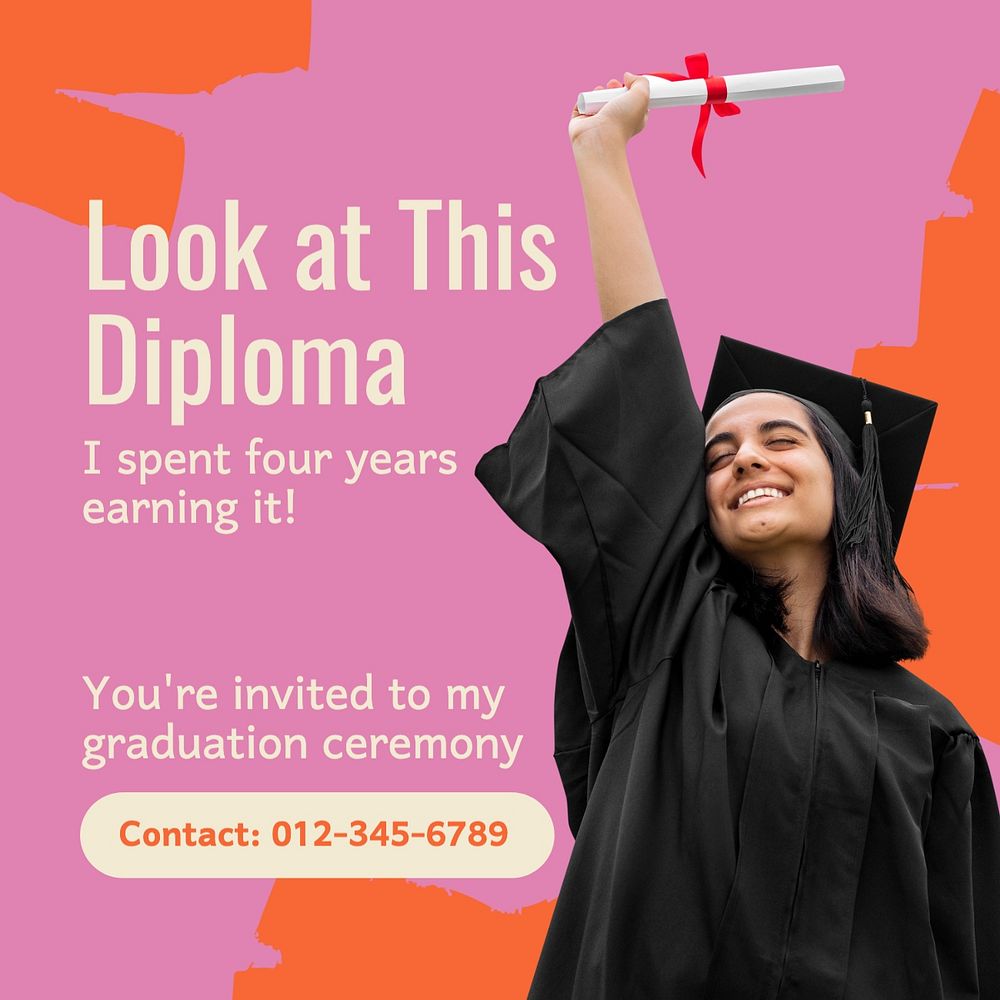 Graduation Instagram post template