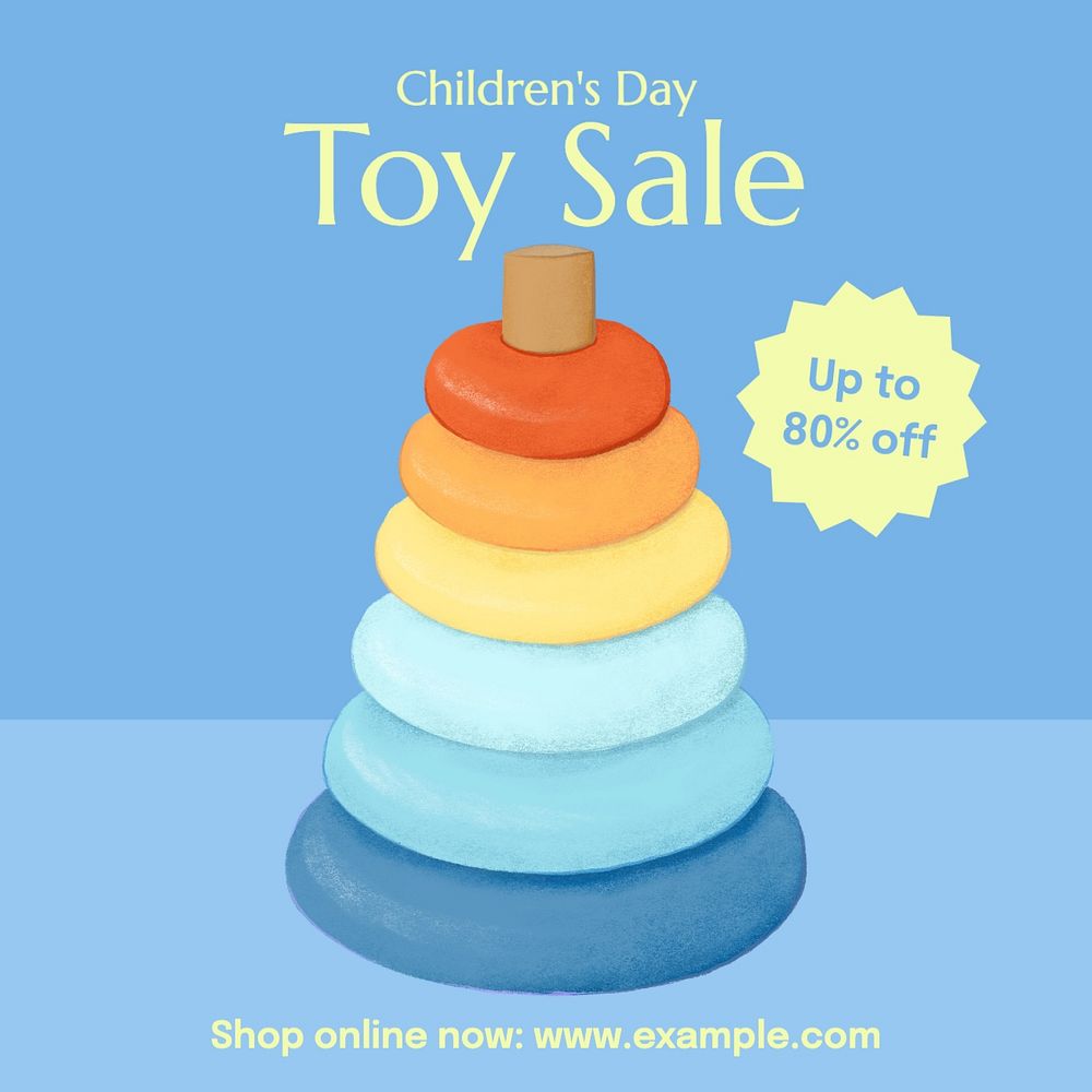 Toy sale Facebook post template, editable design