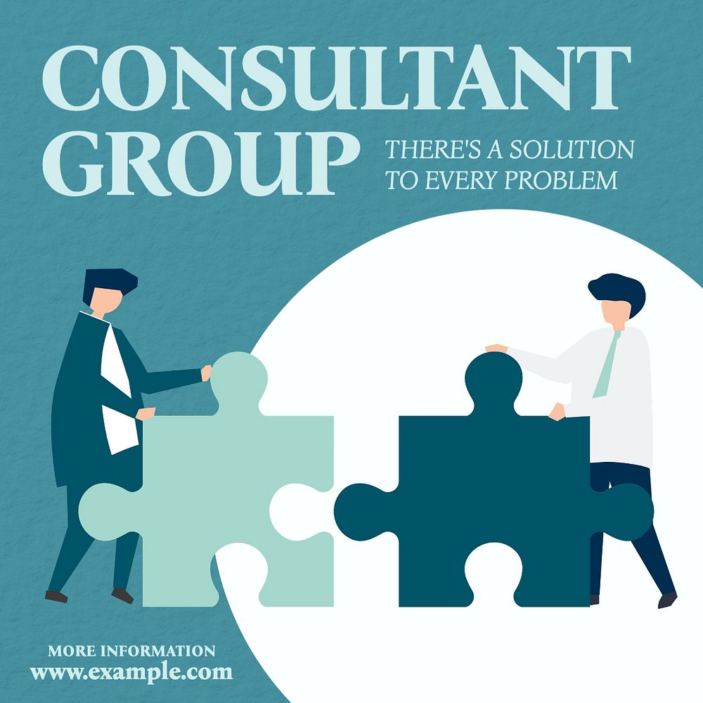 Consultant group Instagram post template, editable text