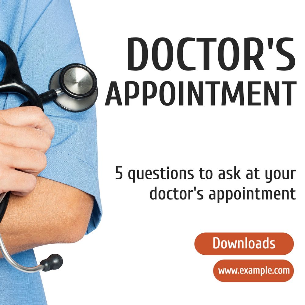 Doctor's appointment Instagram post template, editable design