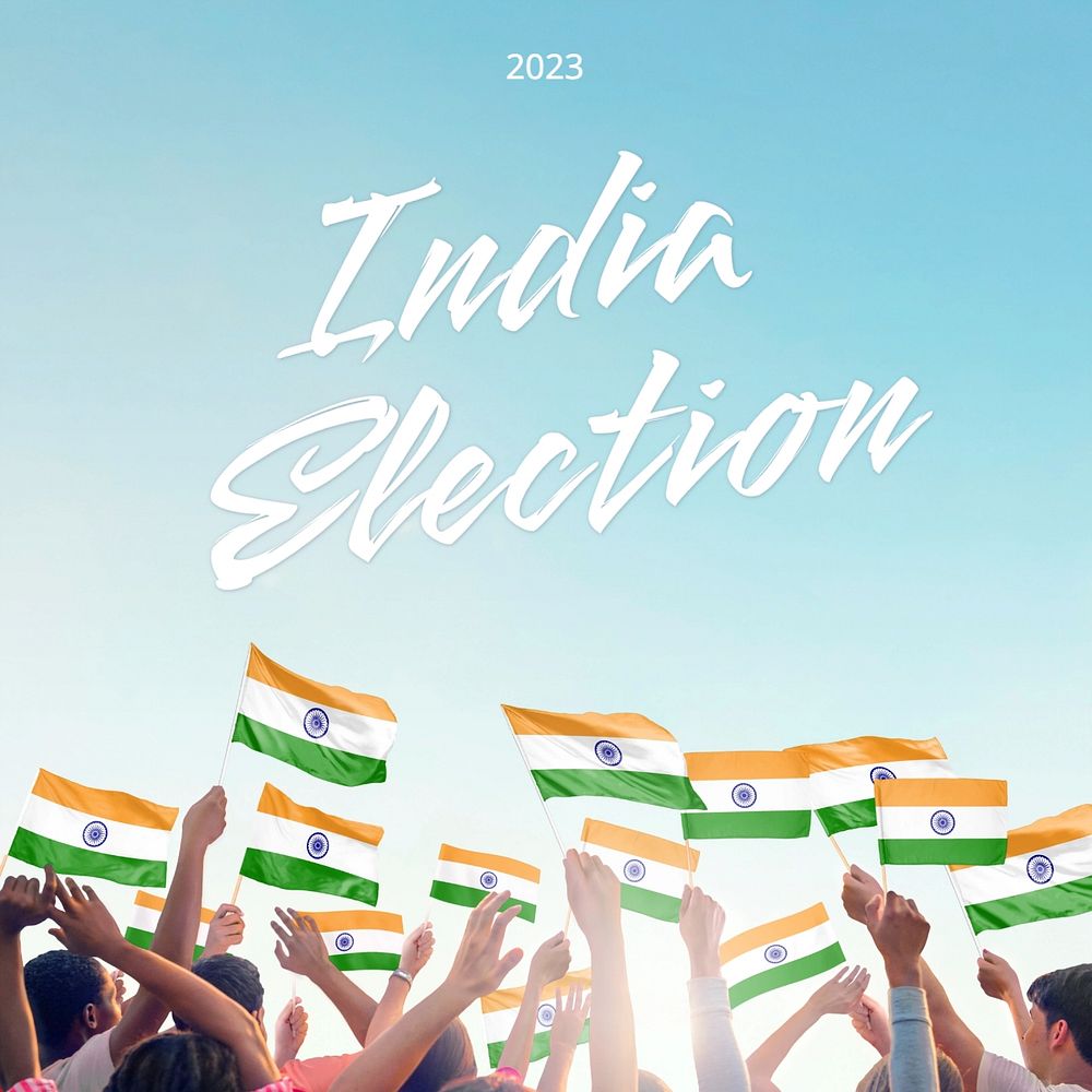 India election Instagram post template, editable design