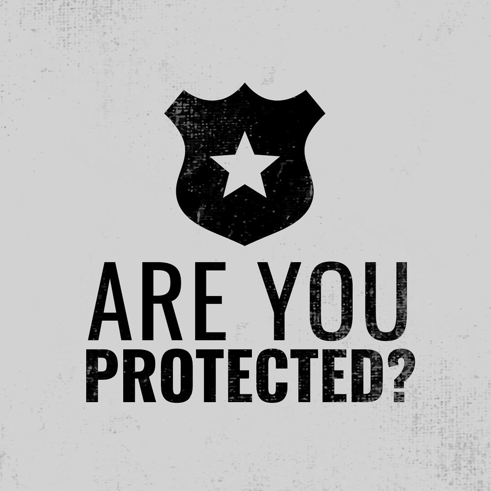 Protection Instagram post template, editable text