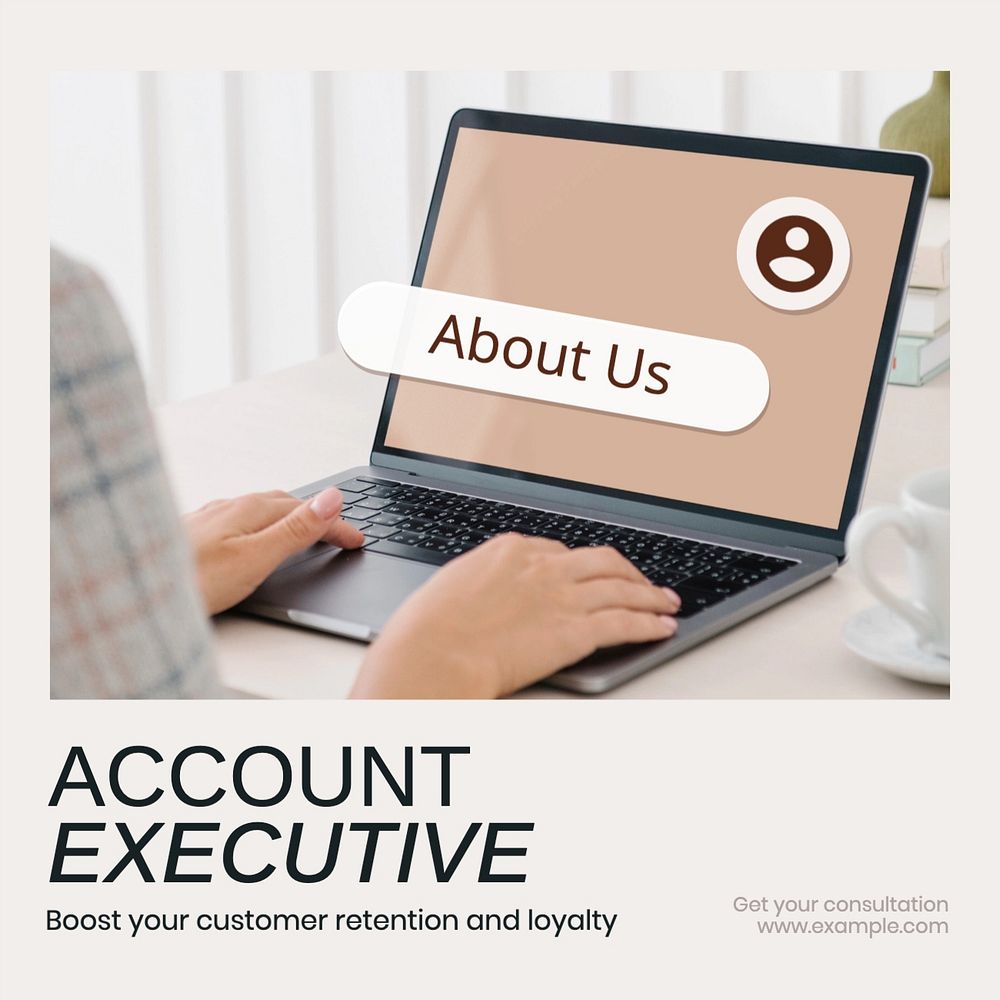 Account Executive Instagram post template, editable text