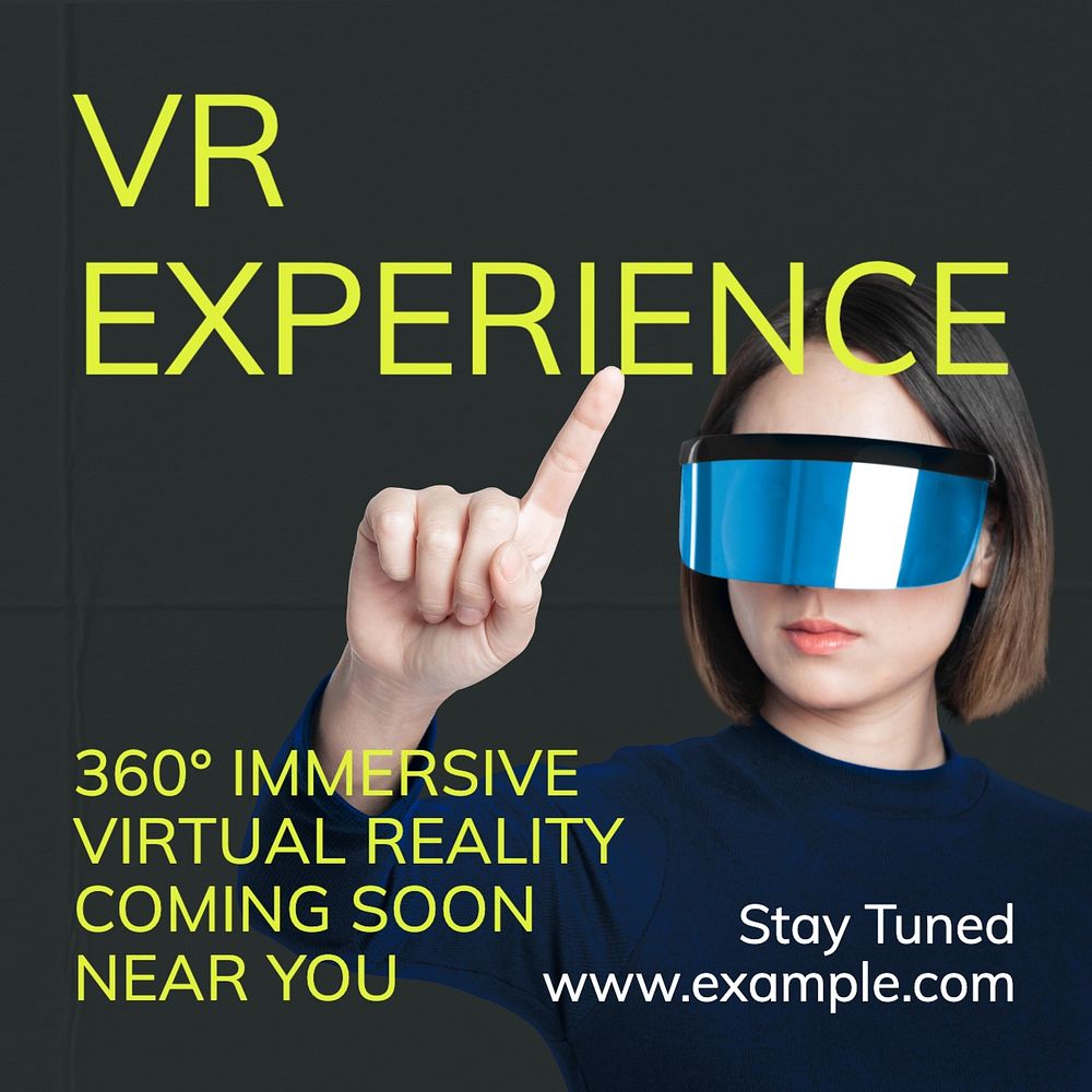 VR experience Instagram post template