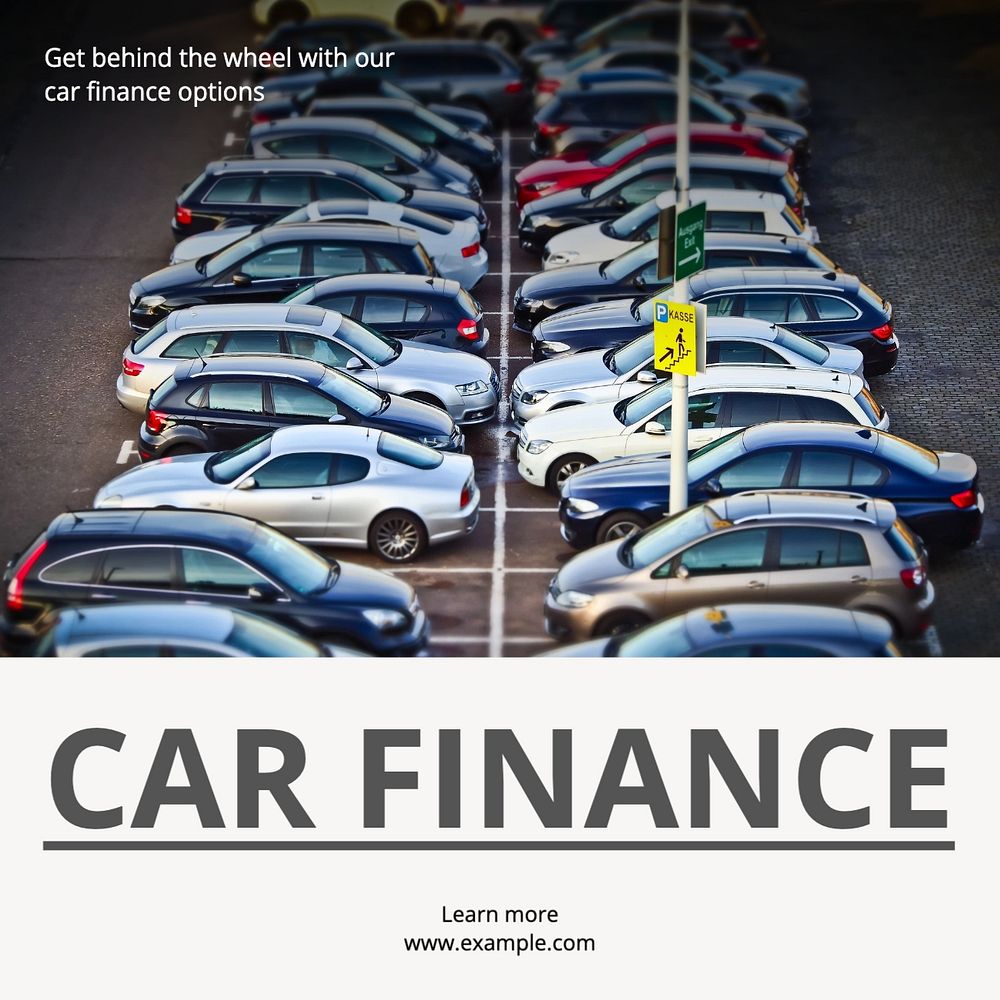 Car finance Instagram post template, editable text