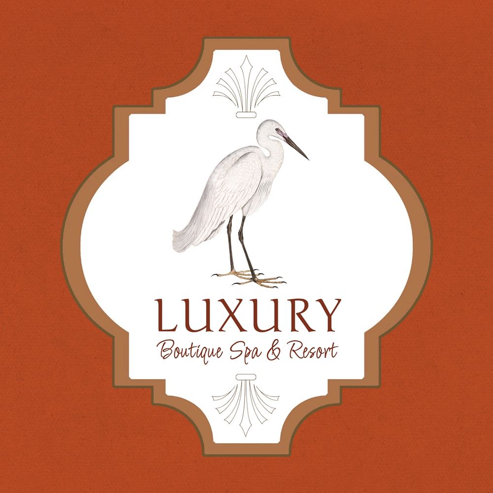 Spa resort logo template, editable design