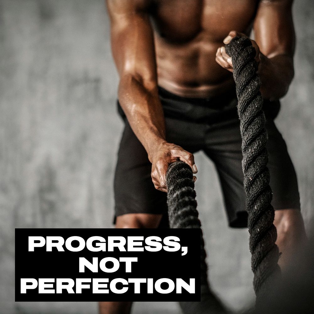 Progress not perfection Instagram post template