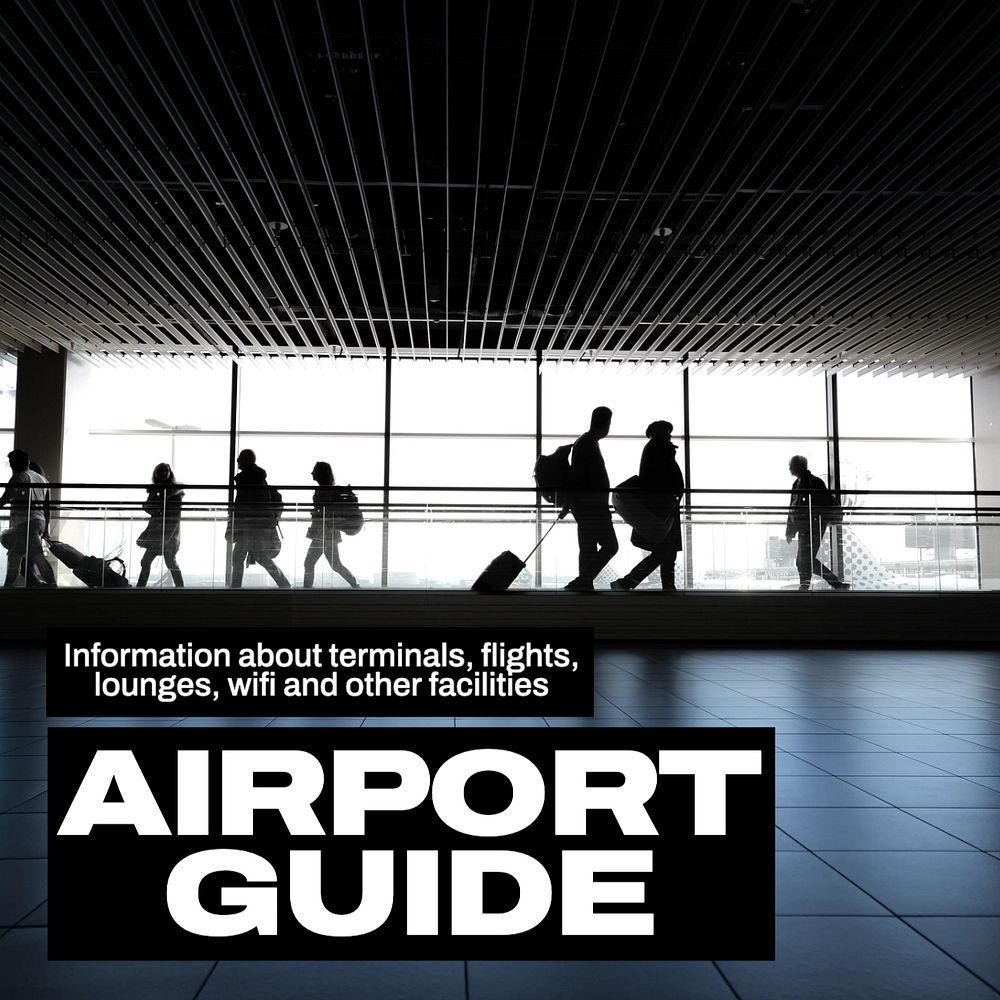 Airport guide Instagram post template