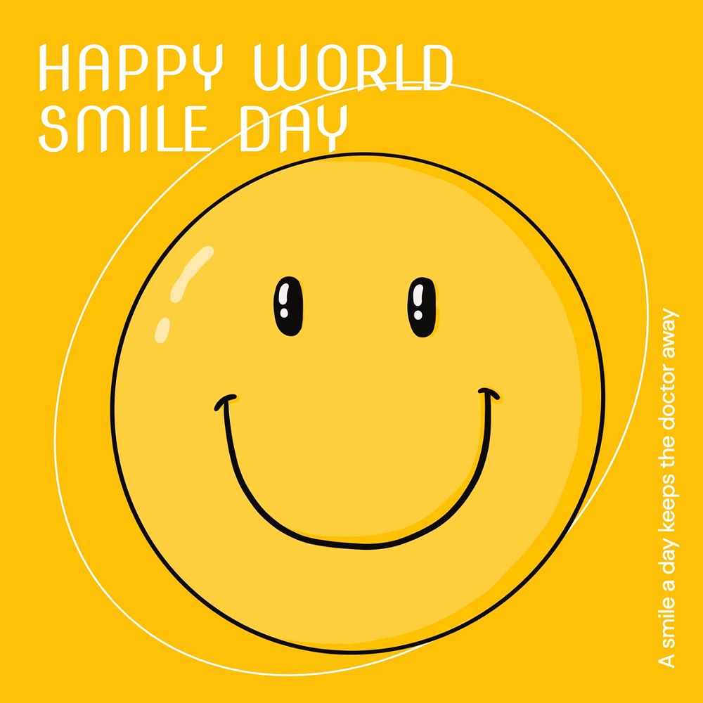 World smile day Instagram post template