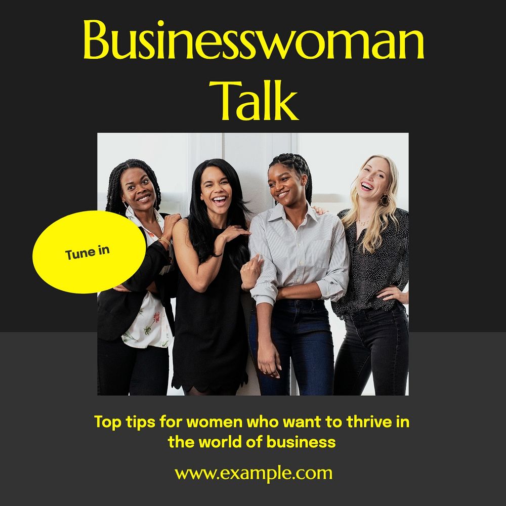 Businesswoman talk Instagram post template