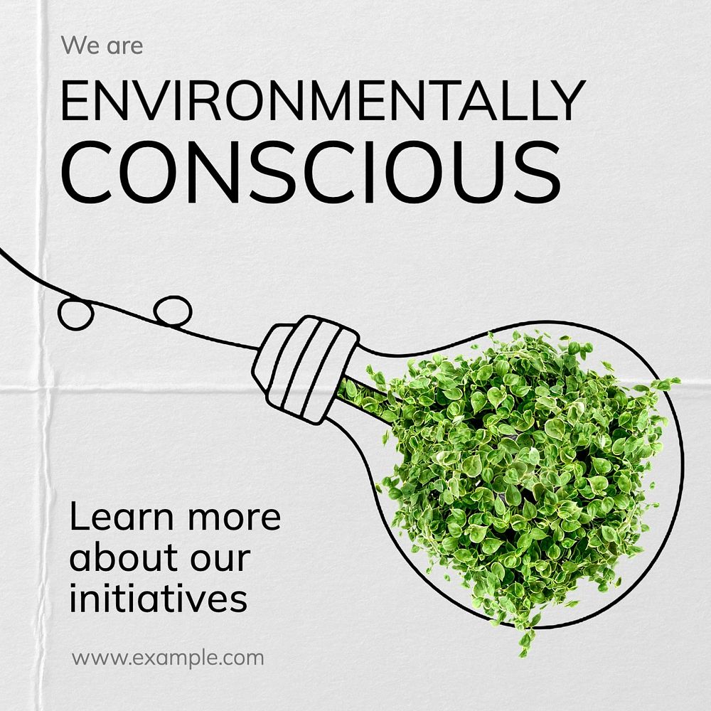 Environmentally conscious Facebook post template, editable design