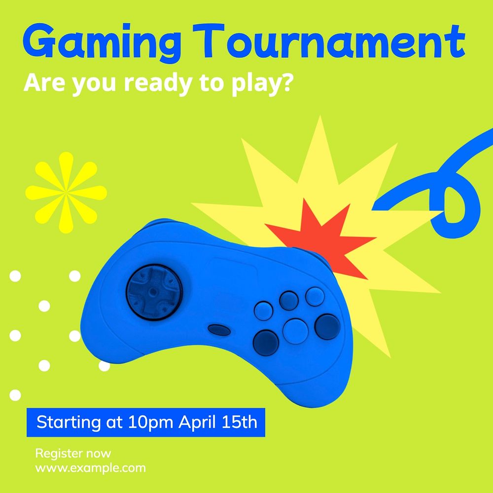 Tournament Instagram post template, editable social media design