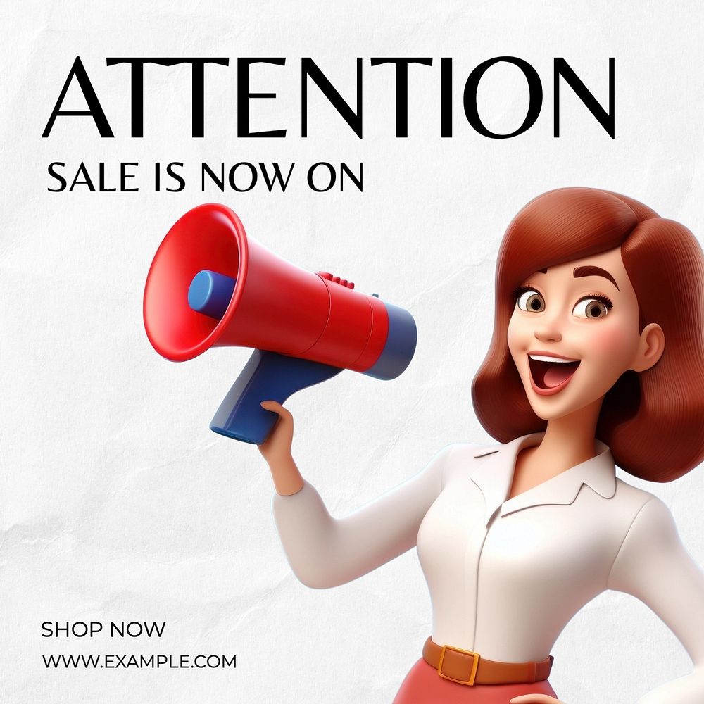 Sale announcement Instagram post template, editable text