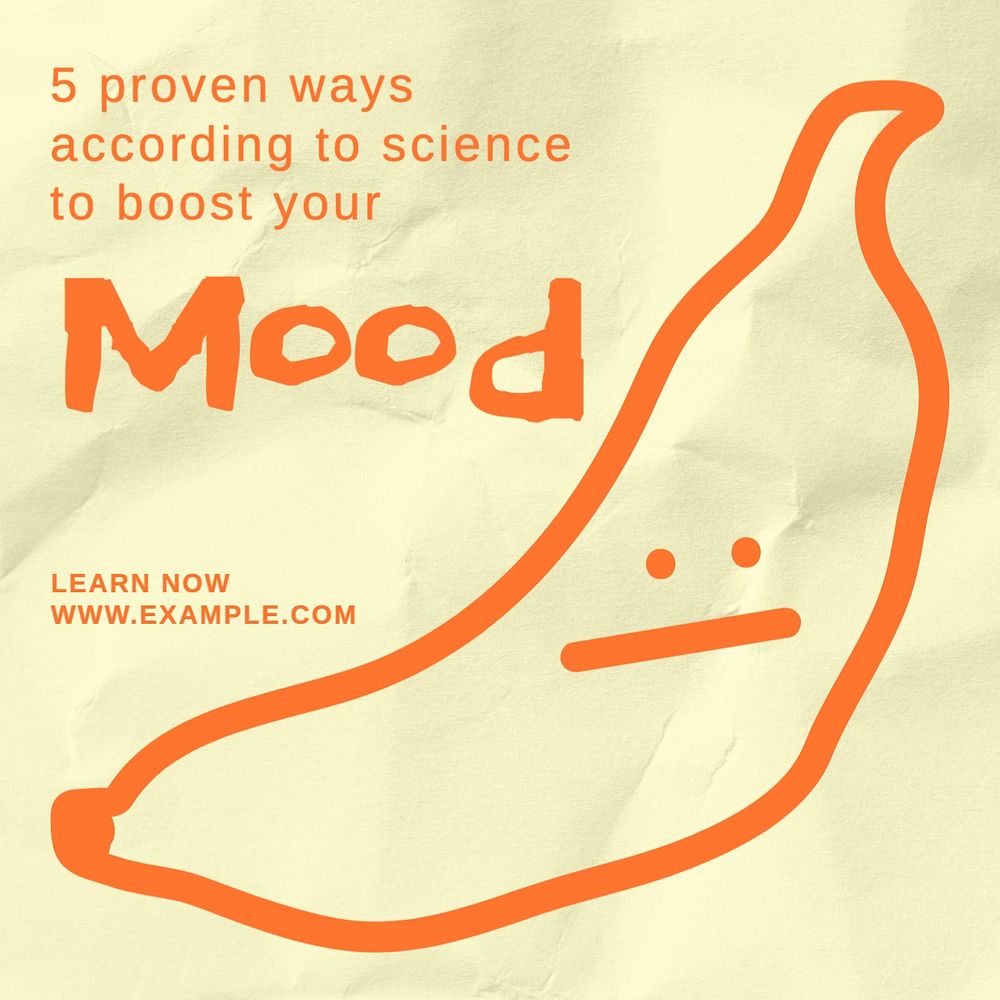 Boost your mood Instagram post template, editable text