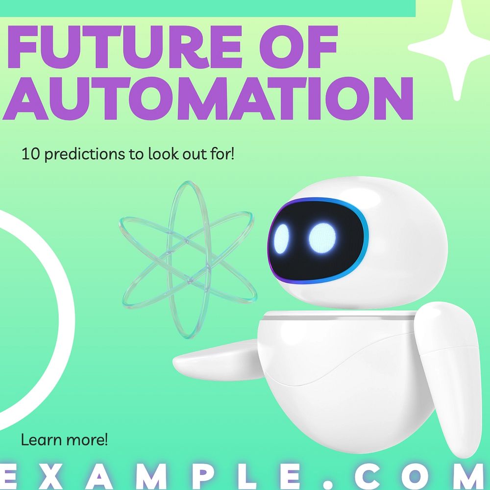 Future of automation Instagram post template, editable text