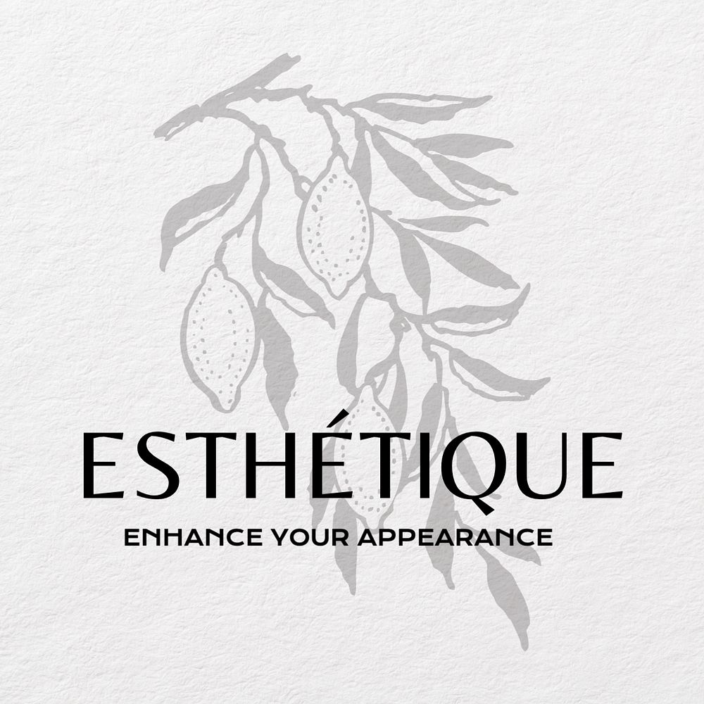 Beauty product vintage logo template, editable design