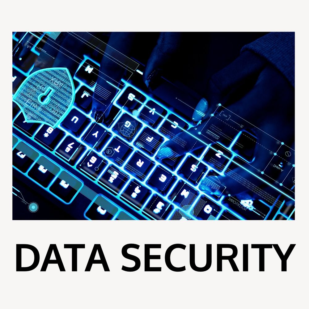 Data security Instagram post template, editable text