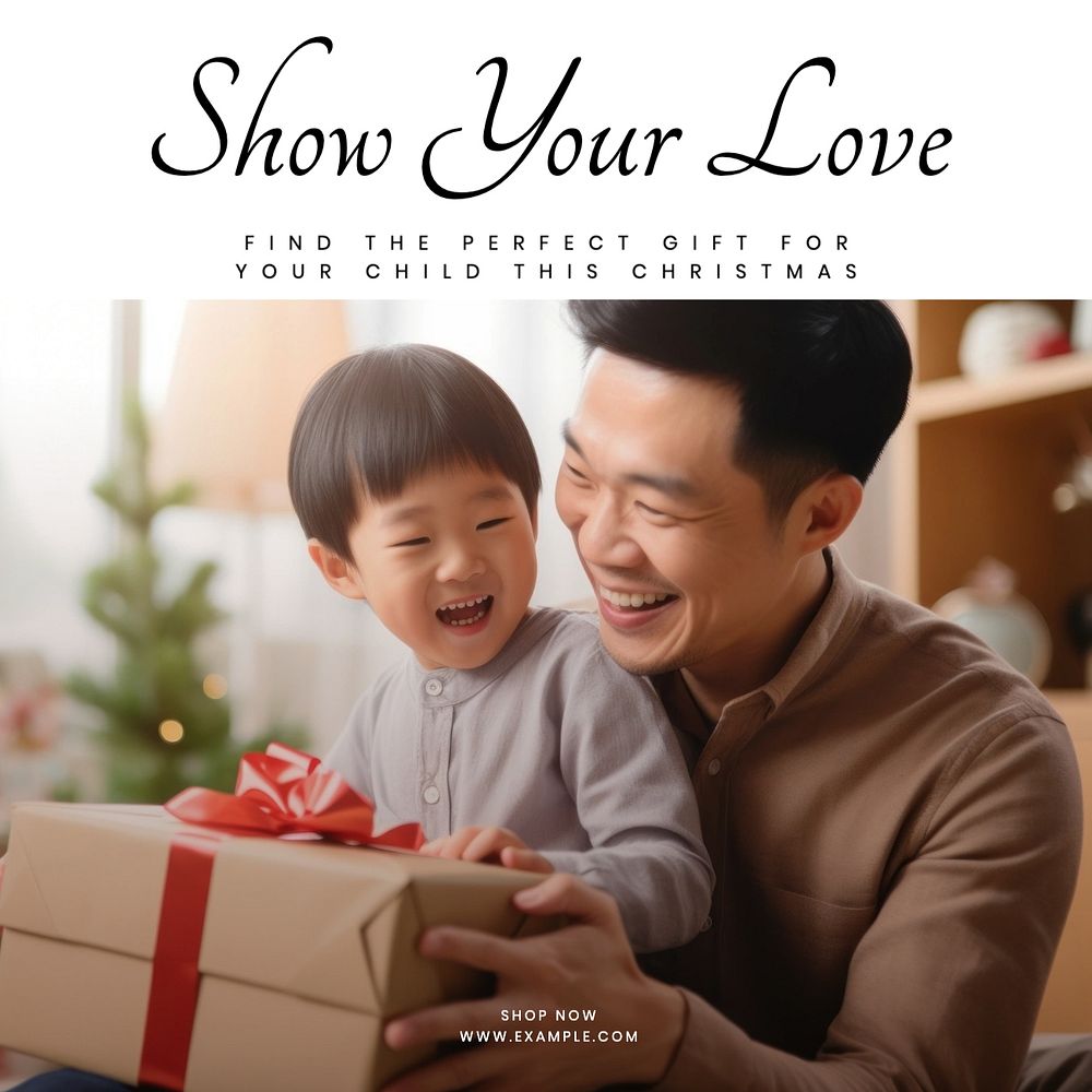 Love & gift selection Instagram post template, editable text