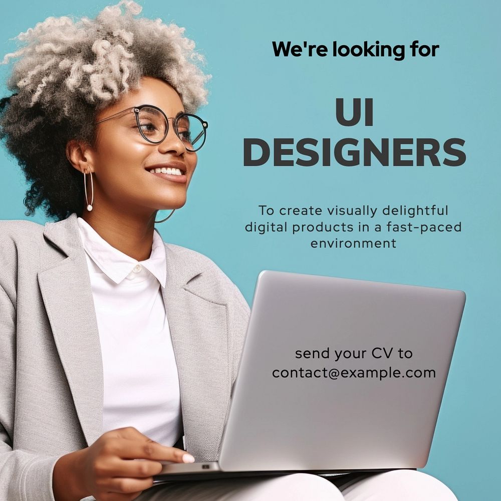 UI designers wanted Instagram post template, editable text