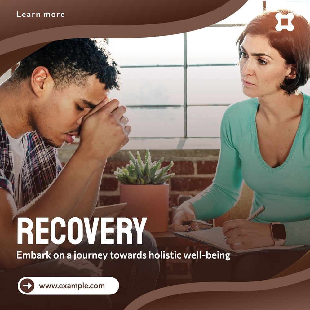 Holistic well-being Instagram post template, editable text