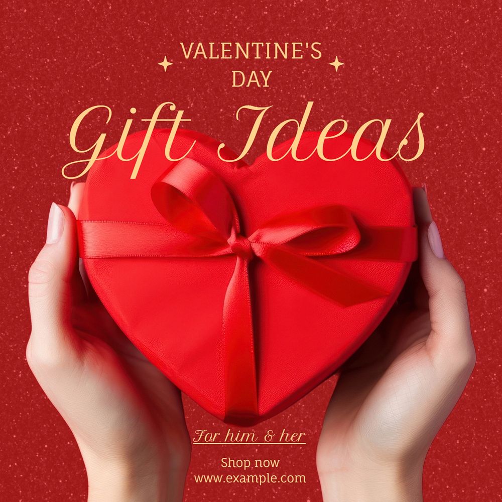 Gift ideas Instagram post template, editable text