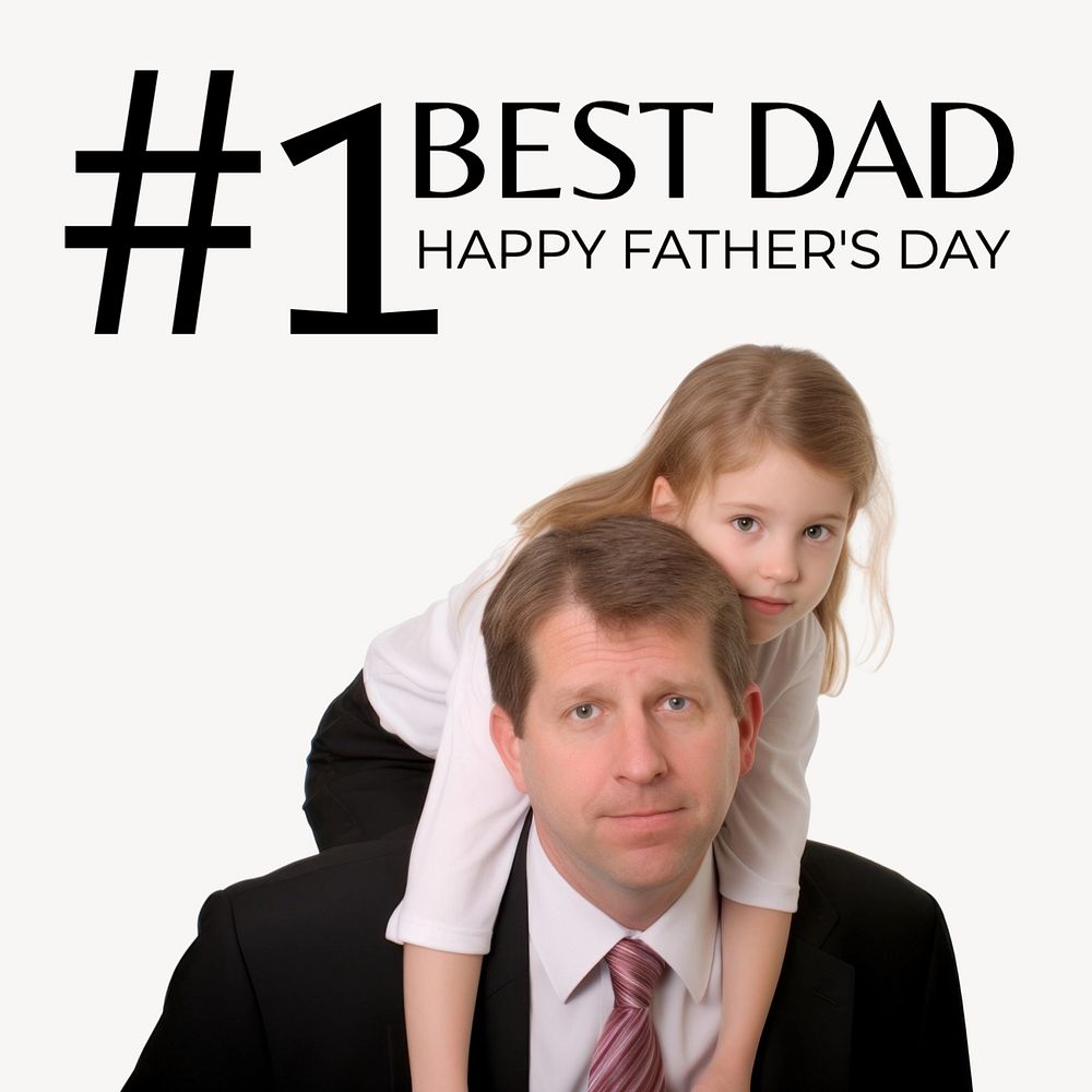 Father's day Instagram post template, editable text