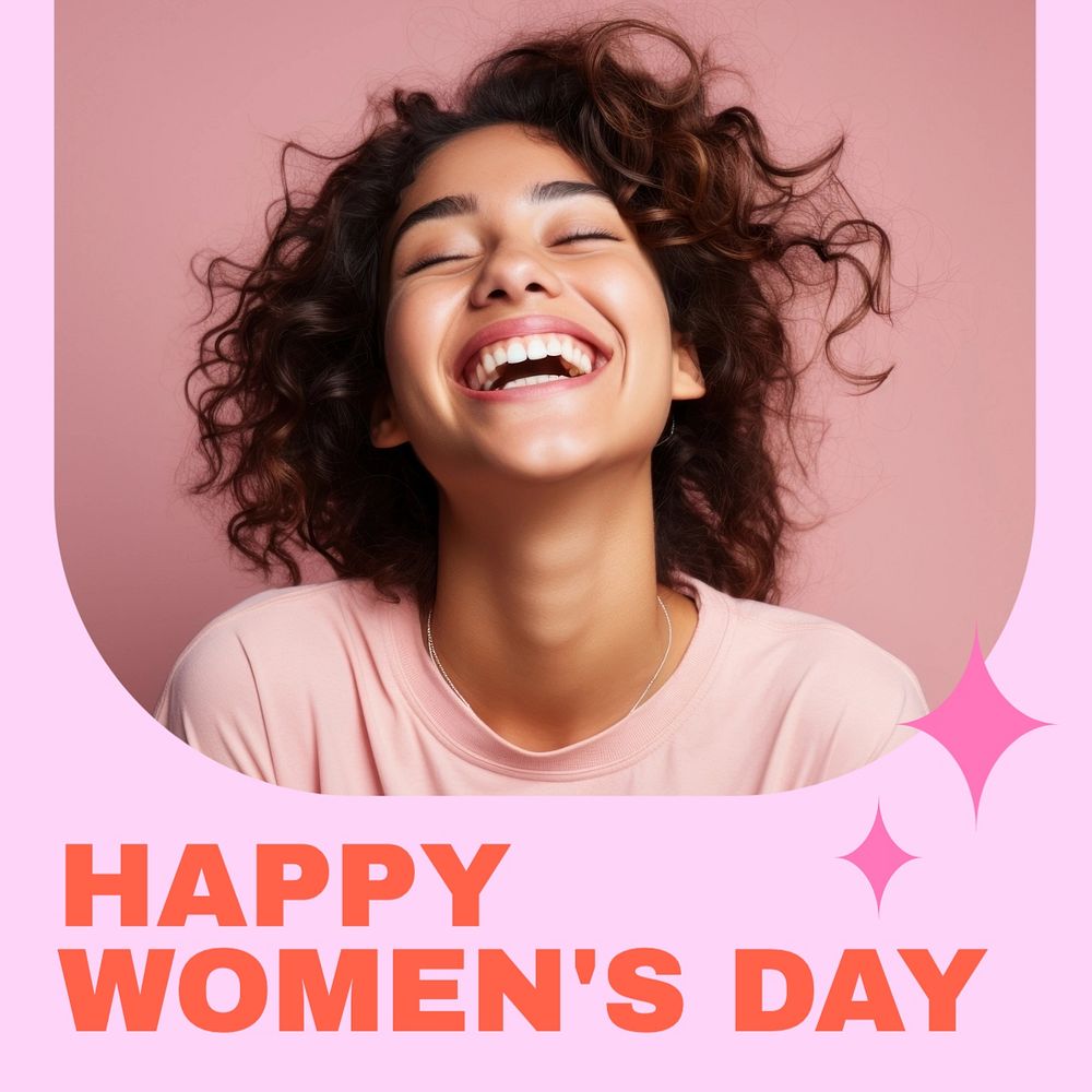 Happy women's day Instagram post template, editable text