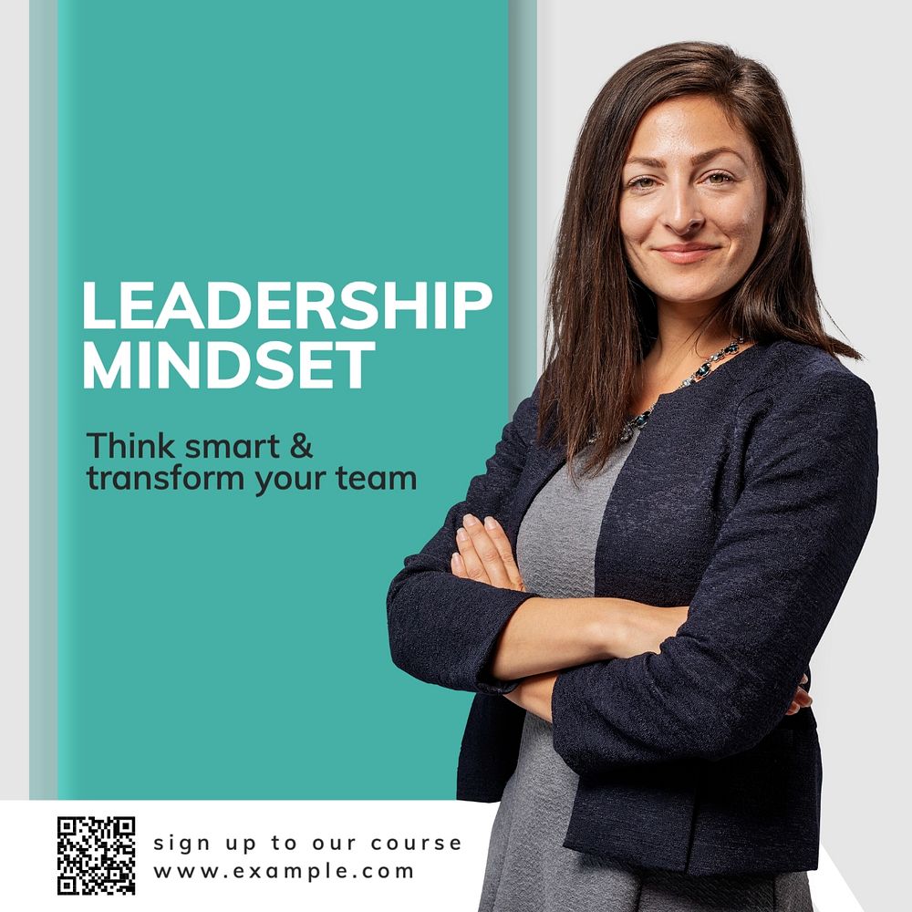 Leadership mindset Instagram post template, editable text