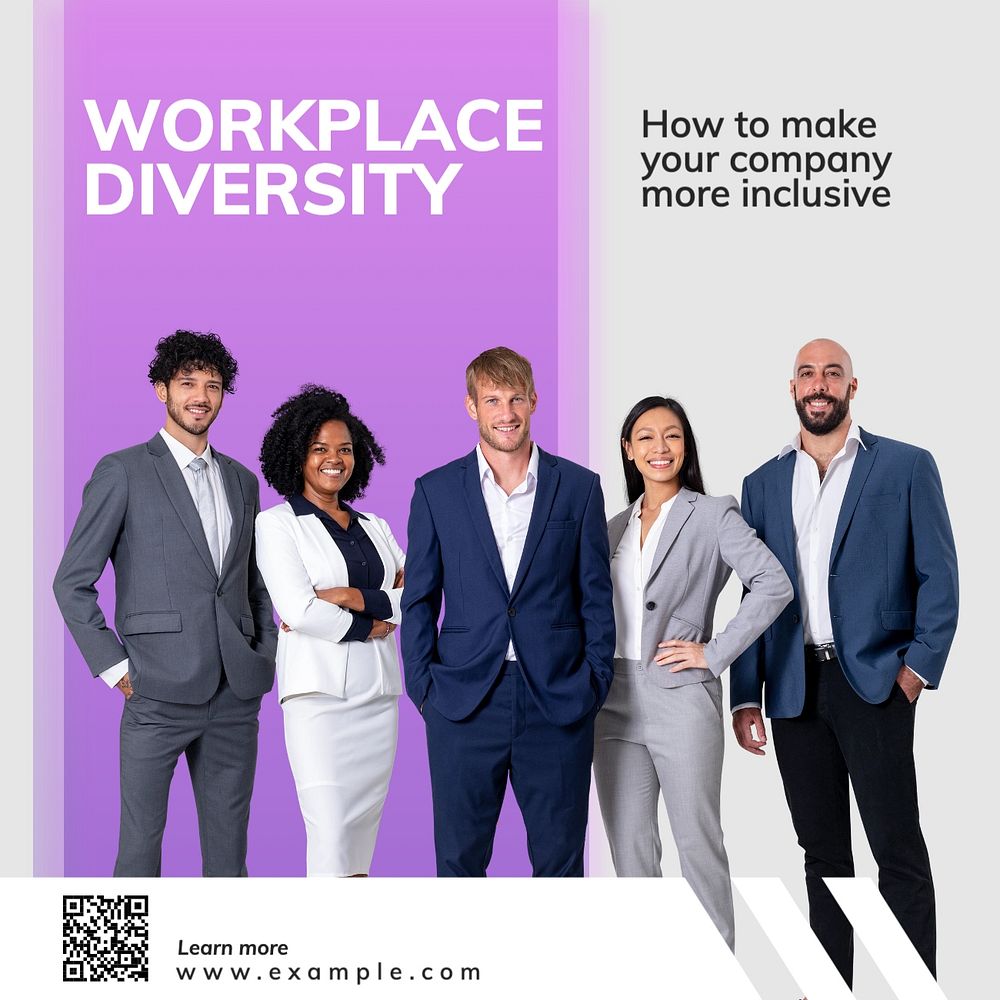 Workplace diversity Instagram post template, editable text