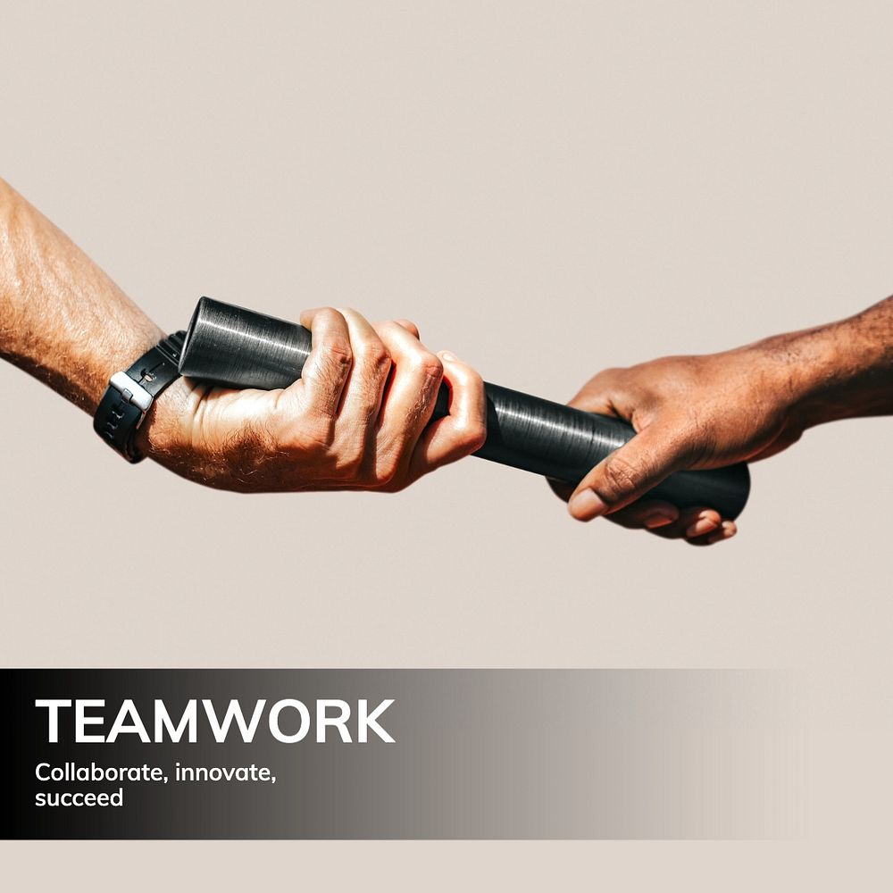 Teamwork Instagram post template, editable text