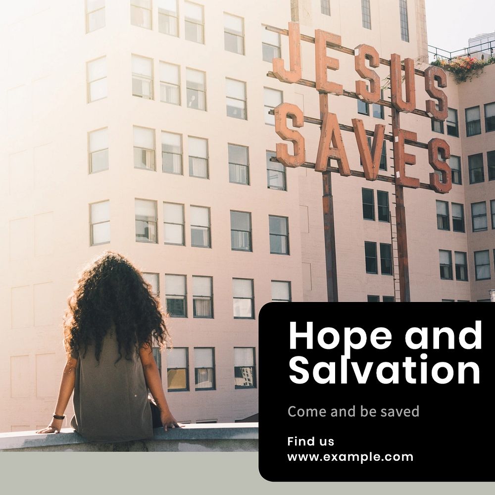 Salvation Instagram post template, editable text