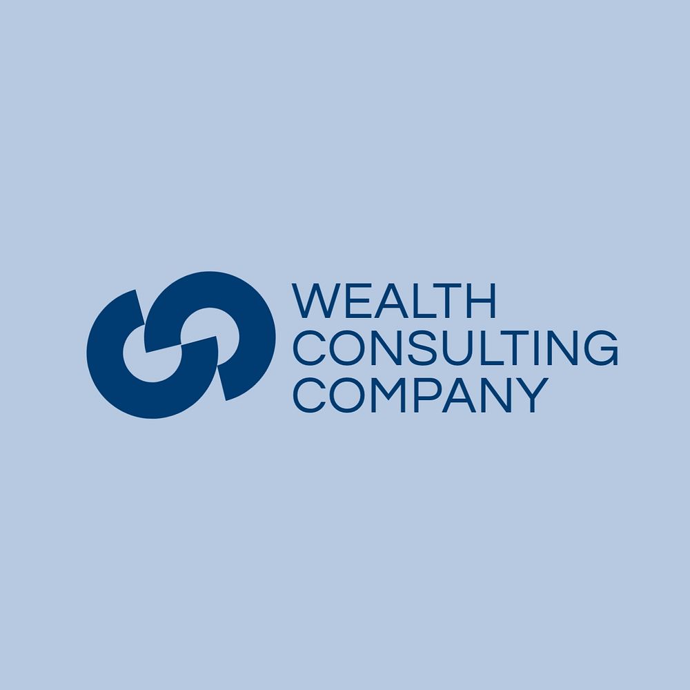 Wealth management consultant logo template, editable design