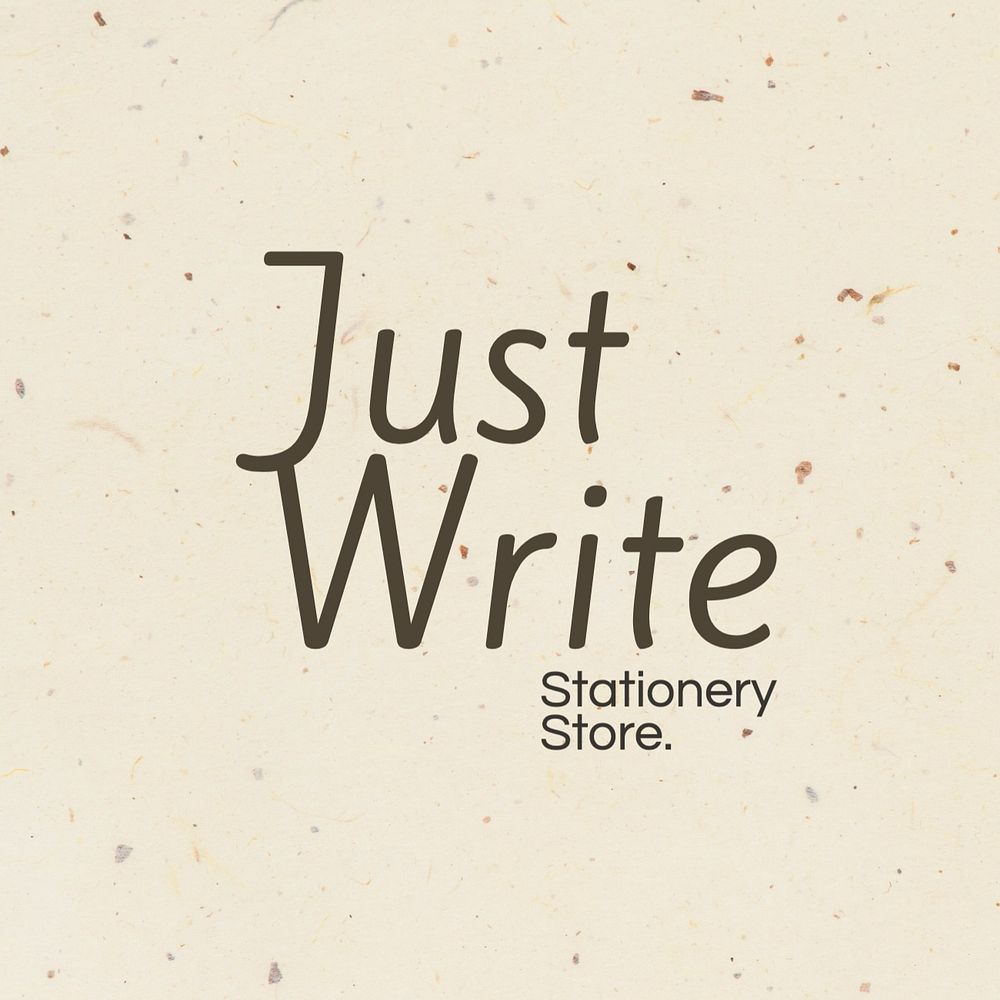 Stationery store logo template, editable design