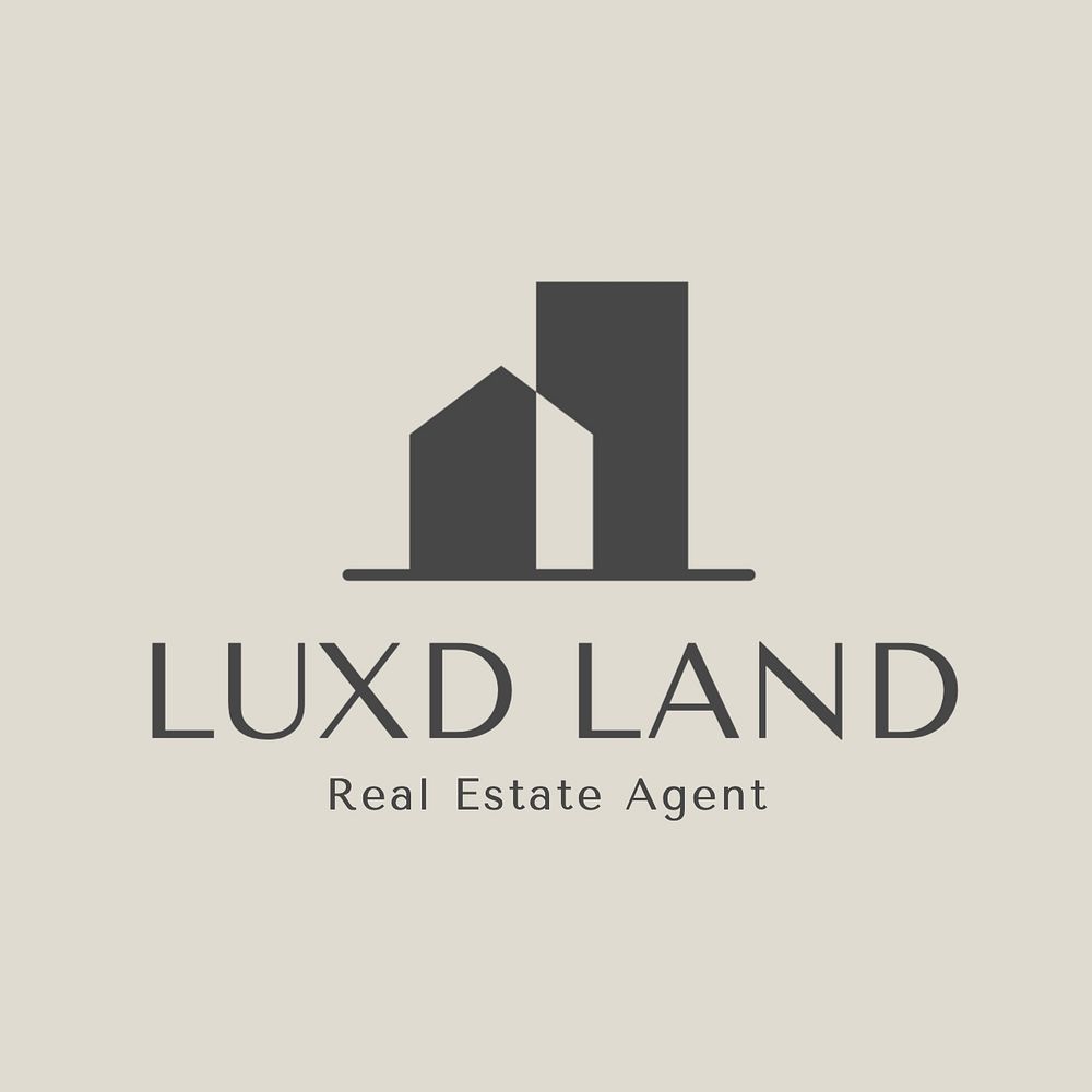 Real estate agency logo template, editable design