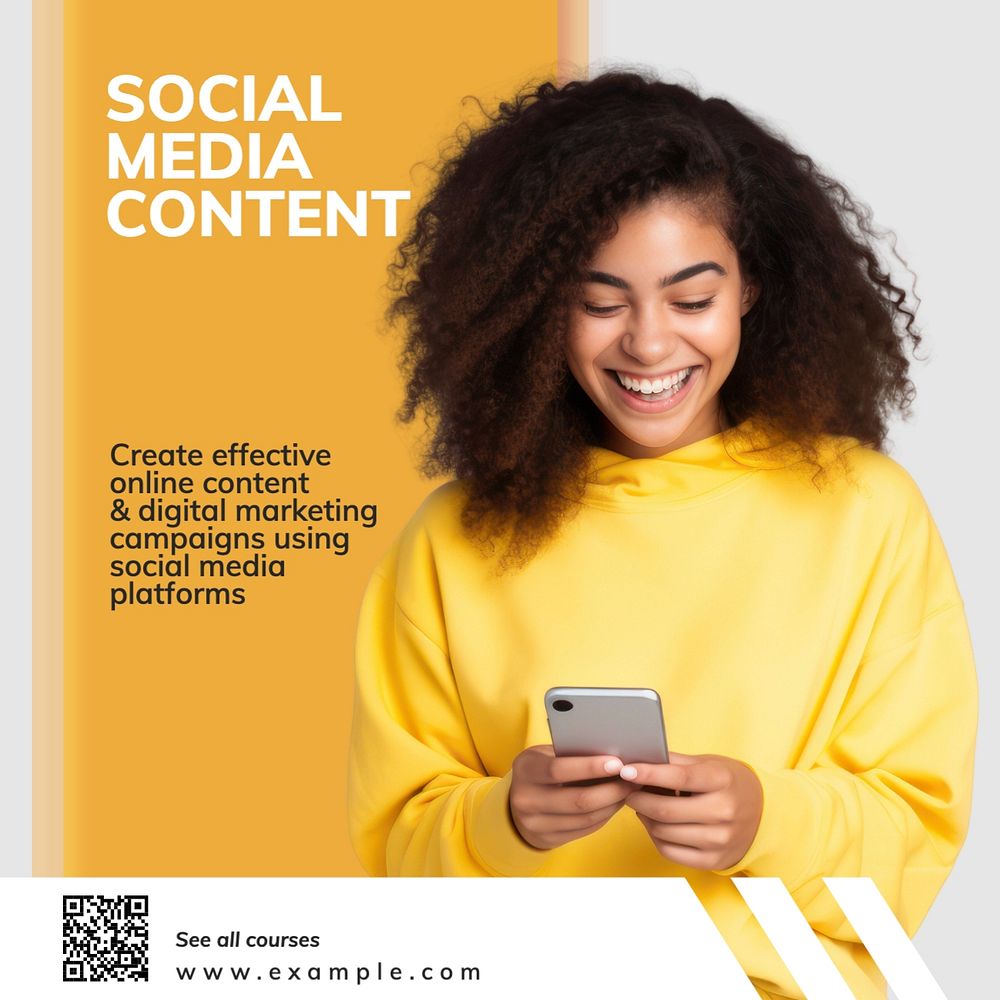 Social media content Instagram post template, editable text