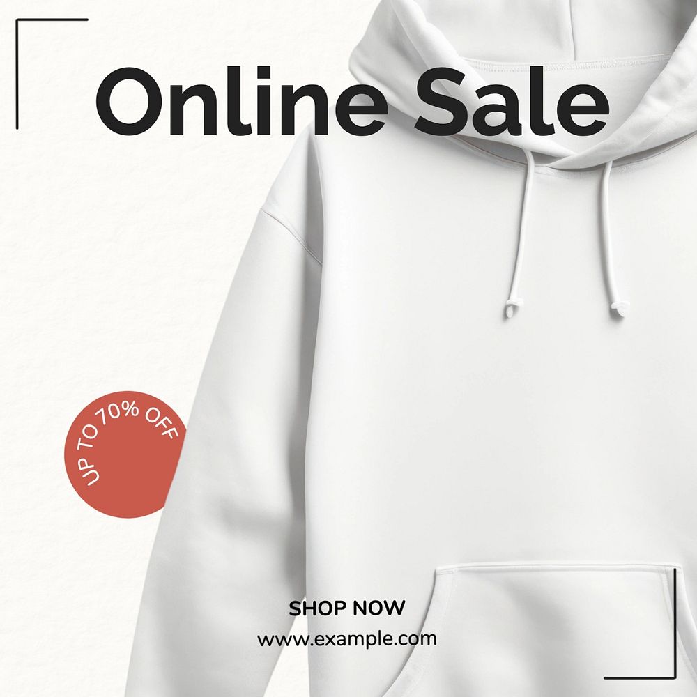 Online sale Instagram post template, editable text