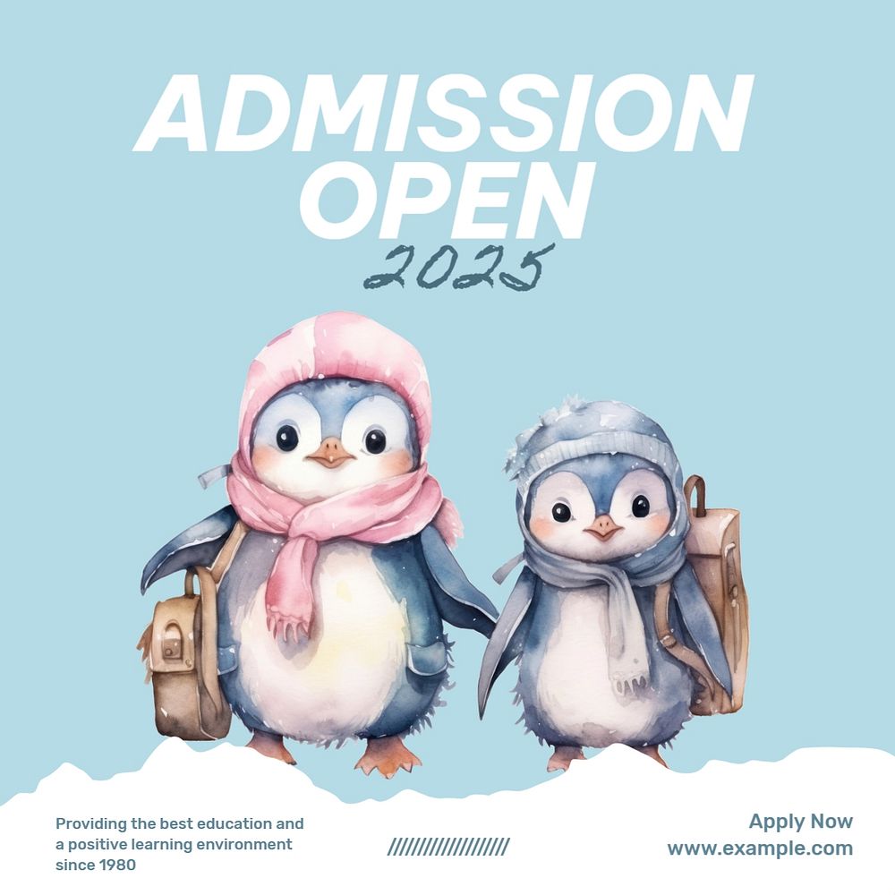 Admission open Instagram post template, editable text