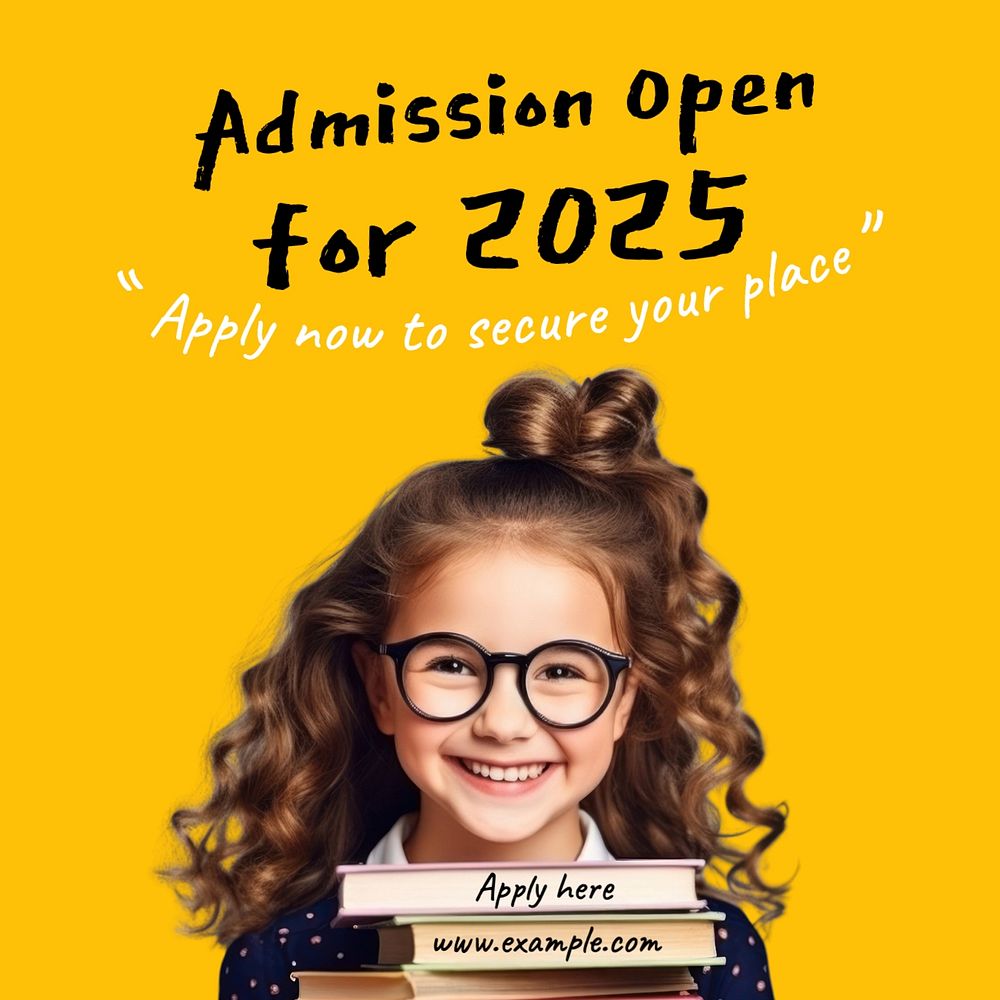 Admission open Instagram post template, editable text