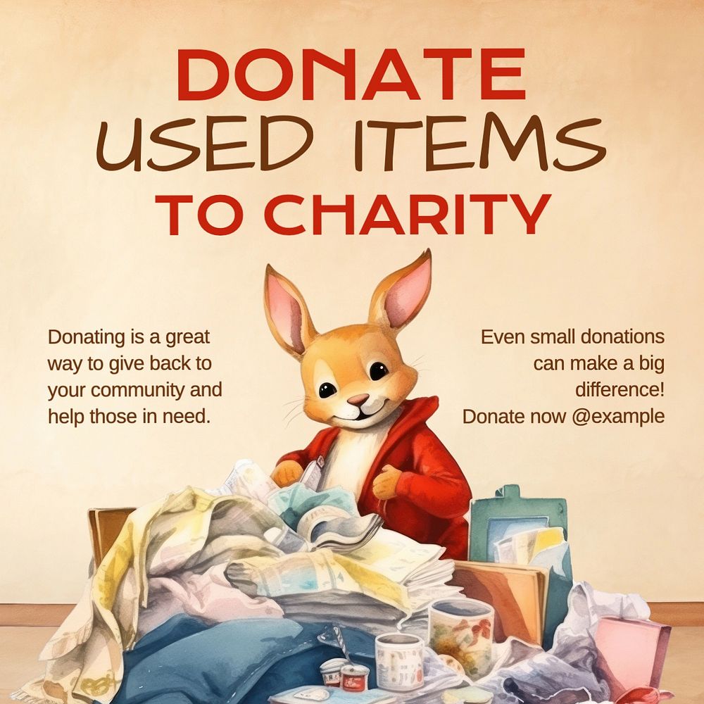 Donate to charity Instagram post template, editable text