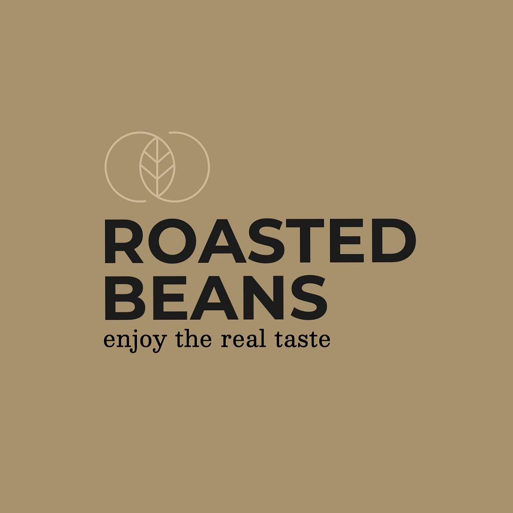 Coffee house logo template, editable design