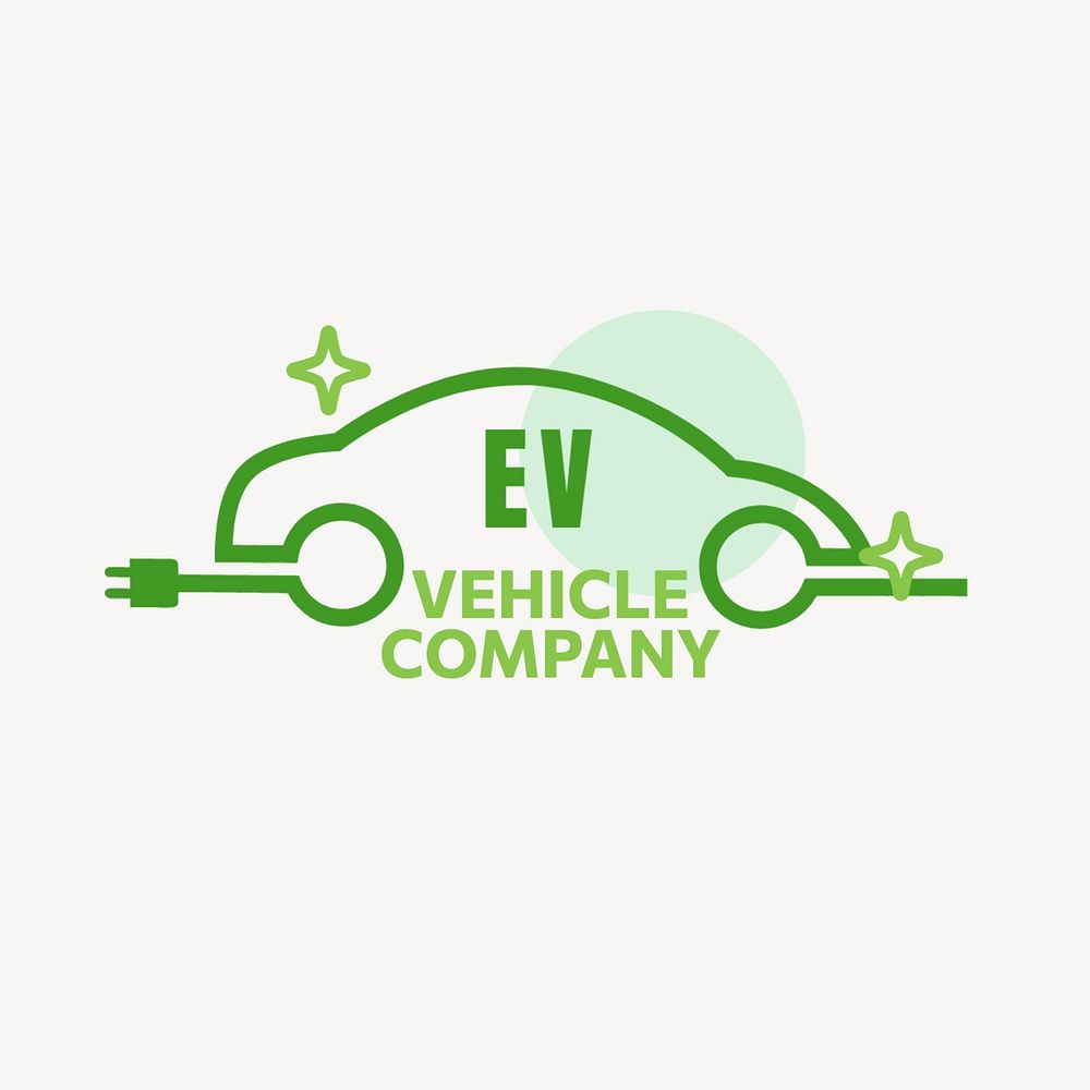 Vehicle company logo template, editable design