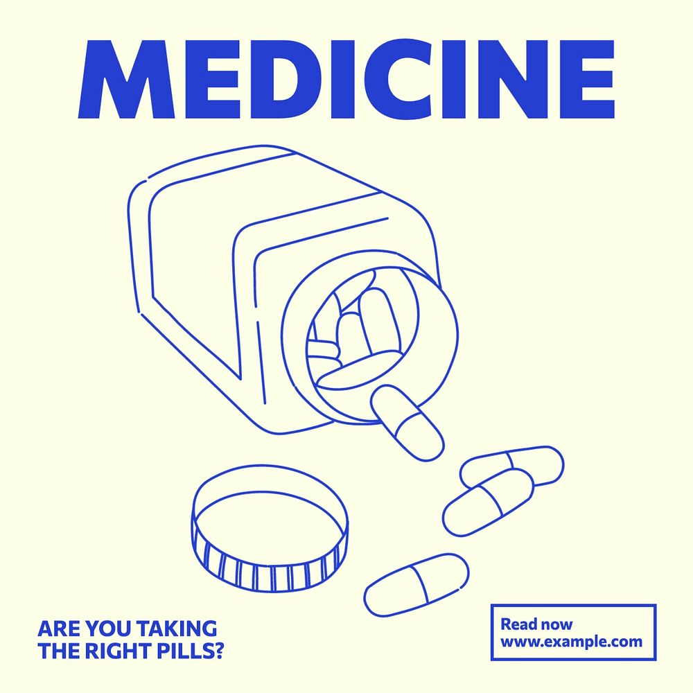 Medicine Facebook post template