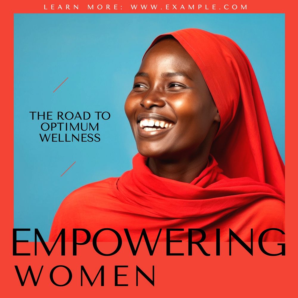 Empowering women Instagram post template, editable text