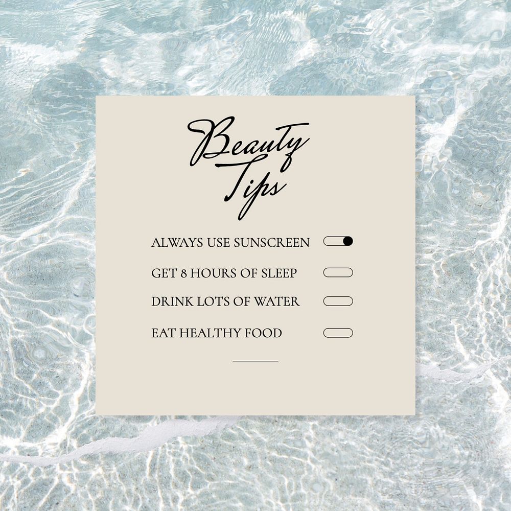 Beauty tips Instagram post template