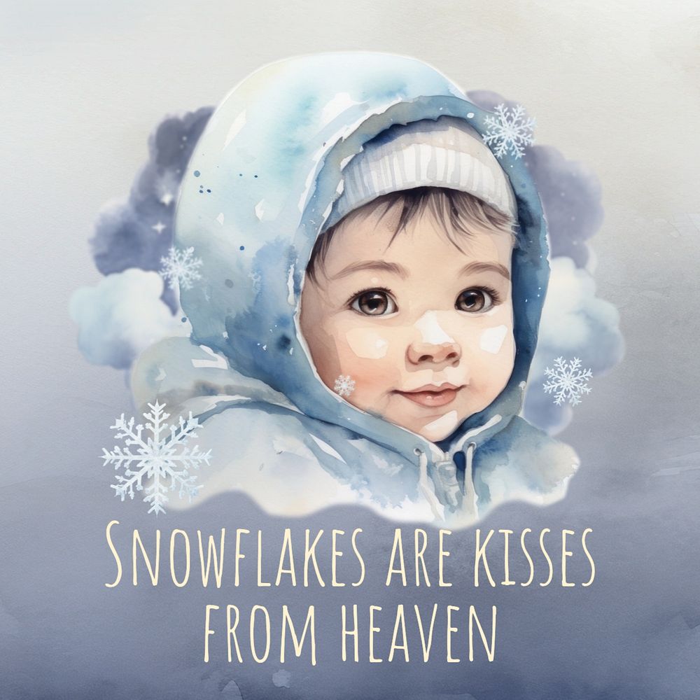 Winter quote Instagram post template, editable text